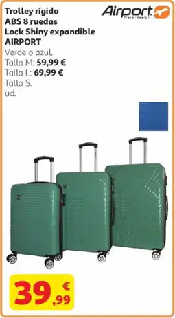 Alcampo AIRPORT Trolley rígido ABS 8 ruedas Lock Shiny expandible oferta