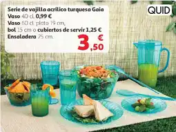Alcampo QUID Serie de vajilla acrílico turquesa Gaia oferta