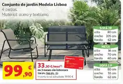 Alcampo Conjunto de jardín Modelo Lisboa oferta
