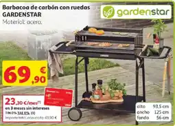 Alcampo GARDENSTAR Barbacoa de carbón con ruedas oferta