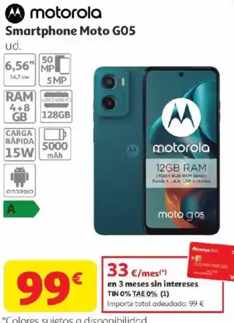 Alcampo MOTOROLA Smartphone Moto G05 oferta