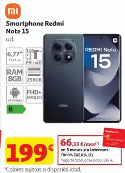 Alcampo REDMI Smartphone Note 15 ud. oferta