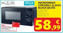 Alcampo QILIVE Microondas con grill q-6431 black oferta