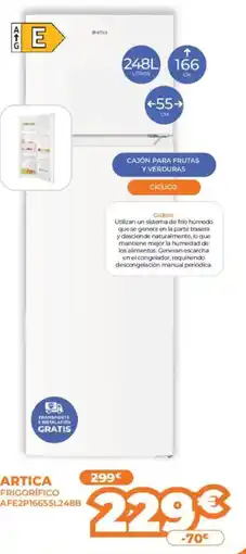 Pascual Martí ARTICA Frigorífico afe2p16655l248b oferta