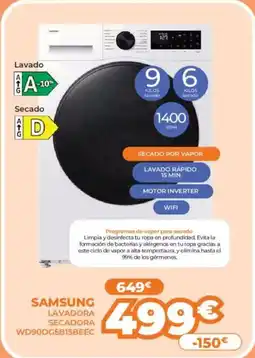 Pascual Martí SAMSUNG Lavadora secadora wd90dg5b15beec oferta