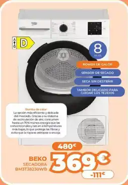 Pascual Martí BEKO Secadora bm3t38230wb oferta