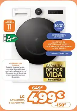 Pascual Martí LG Lavadora f4x7011tws oferta