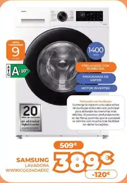 Pascual Martí SAMSUNG Lavadora ww90cgc04daeec oferta
