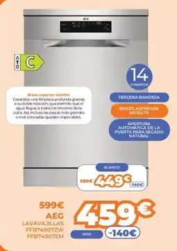 Pascual Martí AEG Lavavajillas ffb74907zw ffb74907zm oferta