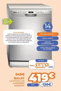 Pascual Martí BALAY Lavavajillas 3vs5332bp 3vs5332ip oferta