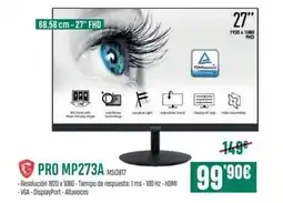 PCBox MSI Pro mp273a ms13817 oferta