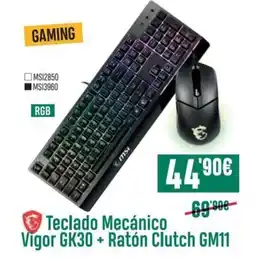 PCBox Teclado Mecánico Vigor GK30+ Ratón Clutch GM11 oferta