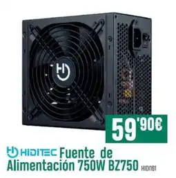 PCBox HIDITEC Fuente de Alimentación 750W BZ750 HID161 oferta