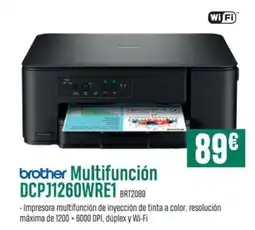 PCBox BROTHER Multifunción DCPJ1260WRE1 BRT2089 oferta