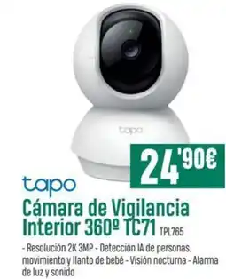 PCBox TAPO Cámara de Vigilancia Interior 360º TC71 TPL765 oferta