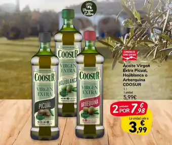 Carrefour Market Aceite Virgen Extra Picual Hojiblanca O Arberquina Coosur oferta