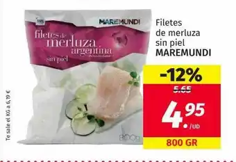 Maskom Supermercados Filetes De Merluza Sin Piel Maremundi oferta