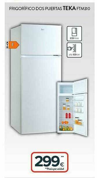 Tien 21 Frigorífico Dos Puertas Teka Ftm310 oferta