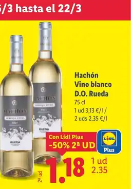Lidl Hachón Vino blanco D.O. Rueda oferta