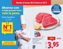 Lidl Suprema de atún oferta