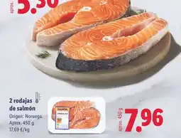 Lidl 2 rodajas de salmón oferta