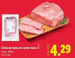 Lidl Cinta de lomo de cerdo trozo oferta