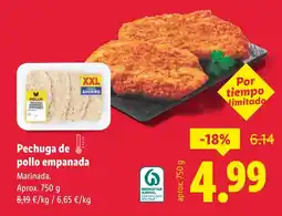 Lidl Pechuga de pollo empanada oferta