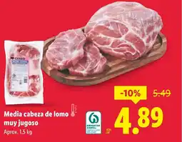 Lidl Media cabeza de lomo muy jugoso oferta