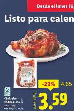 Lidl Chef Select Codillo asado oferta