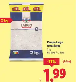 Lidl CAMPO LARGO Arroz largo oferta