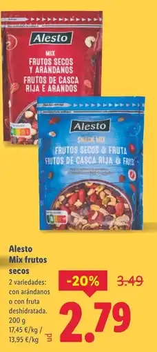 Lidl ALESTO Mix frutos secos oferta
