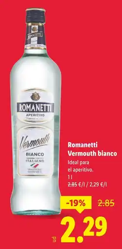 Lidl ROMANETTI Vermouth bianco oferta