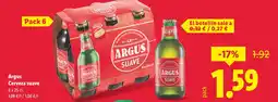 Lidl ARGUS Cerveza suave oferta