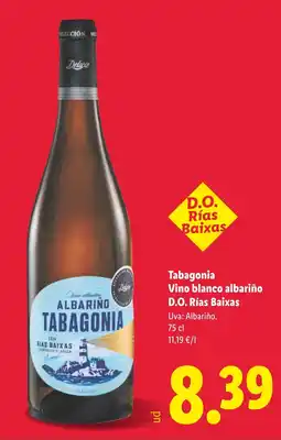 Lidl Tabagonia Vino blanco albariño D.O. Rías Baixas oferta