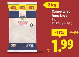 Lidl CAMPO LARGO Arroz largo oferta