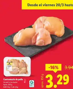 Lidl Contramuslo de pollo oferta