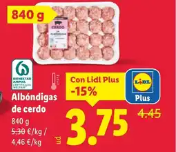 Lidl Albóndigas de cerdo oferta