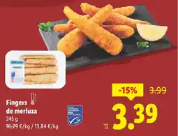 Lidl Fingers de merluza oferta