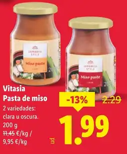Lidl VITASIA Pasta de miso oferta