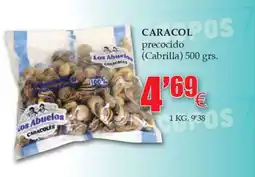 Congelados Copos CARACOL precocido oferta