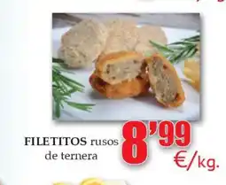 Congelados Copos Filetitos rusos de ternera oferta