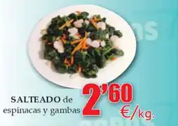 Congelados Copos Salteado de espinacas y gambas oferta