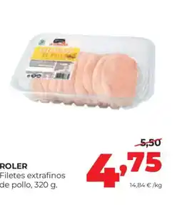 Alimerka ROLER Filetes extrafinos de pollo oferta