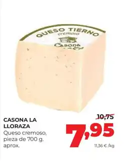 Alimerka CASONA LA LLORAZA Queso cremoso oferta