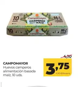 Alimerka CAMPOMAYOR Huevos camperos alimentación basada maíz, 10 uds. oferta