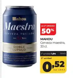 Alimerka MAHOU Cerveza maestra oferta