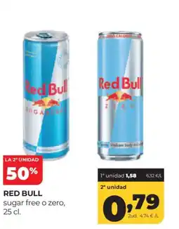 Alimerka RED BULL sugar free o zero oferta