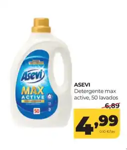 Alimerka ASEVI Detergente max active, 50 lavados oferta