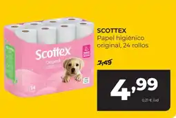 Alimerka SCOTTEX Papel higiénico original, 24 rollos oferta