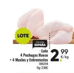 Family Cash Lote 4 Pechugas Hueso +4 Muslos y Entremuslos oferta